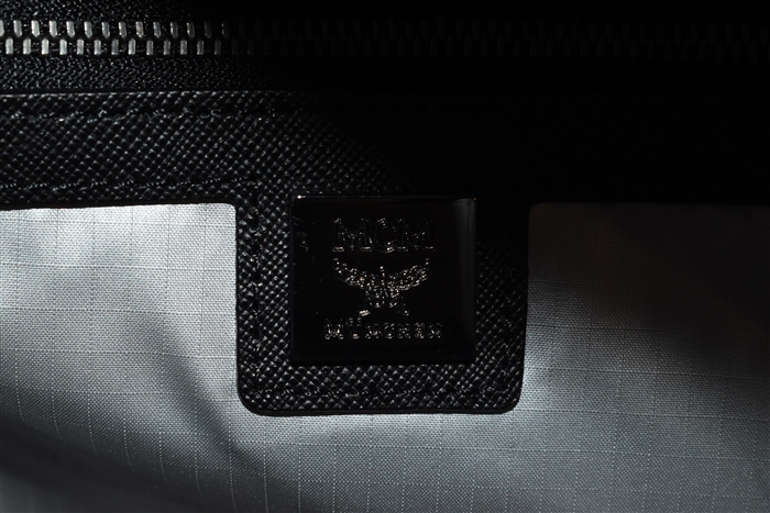 Black Leather MCM Backpack, size L