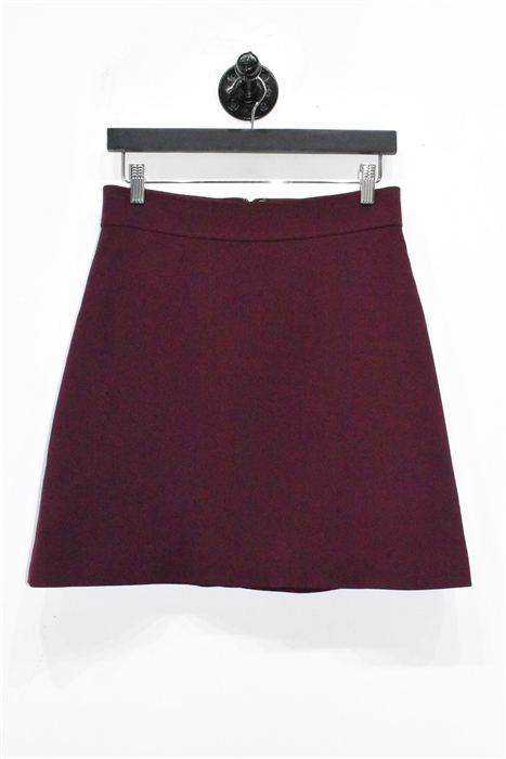 Burgundy Theory A-Line Skirt, size 6