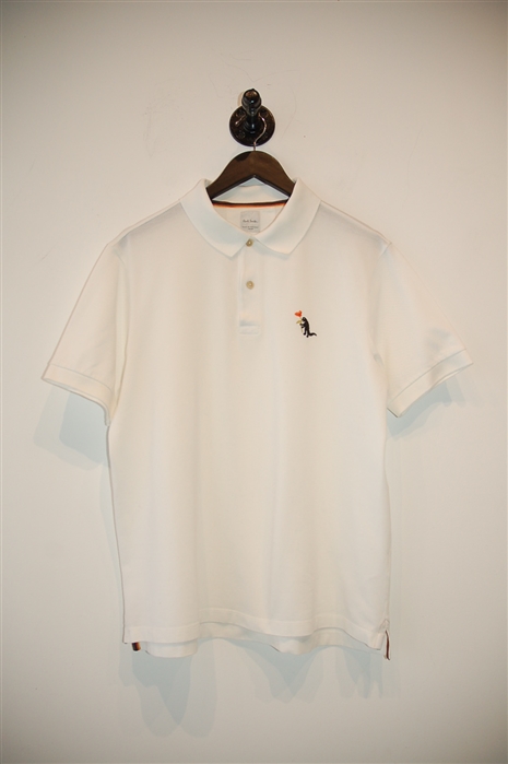 Bright White Paul Smith Polo, size L