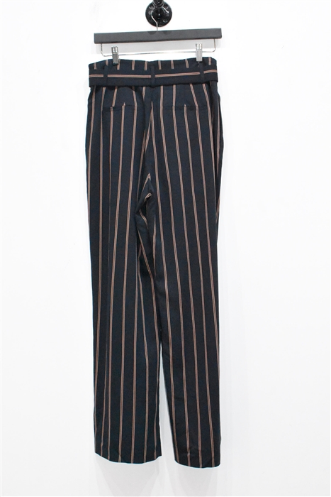 Navy Stripe Vince Wide-Leg Trousers, size 6
