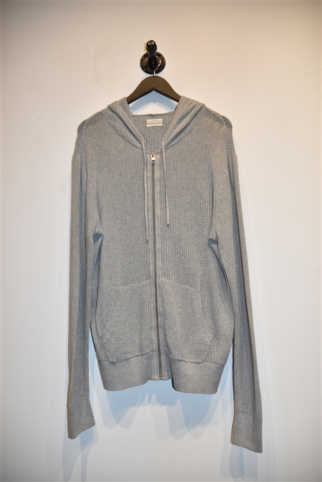Heather Gray All Saints Zippered Hoodie, size L