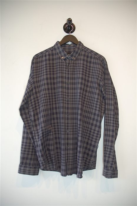 Gray Check Hugo Boss - Boss Button Shirt, size XL