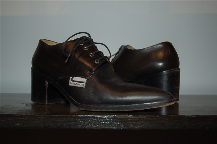 Black Leather D&G - Dolce & Gabbana Shoes, size 8