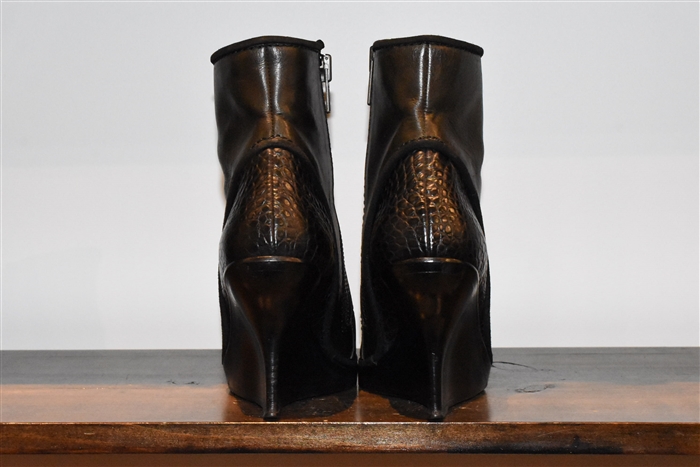 Black Leather Haider Ackermann Ankle Boots, size 9