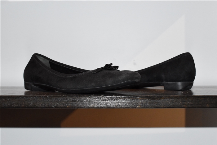 Black Suede Prada Ballet Flats, size 6.5