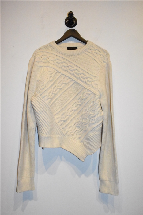 Cream Burberry Pullover, size XL