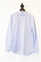Blue Stripe Lardini Button Shirt, size M