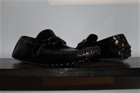Black Patent Louis Vuitton Moccasin, size 8.5