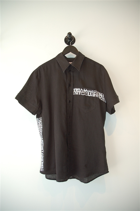 Black Versace Jeans Couture Short-Sleeved Shirt, size L