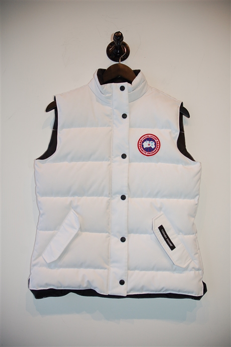 Bright White Canada Goose Vest, size M