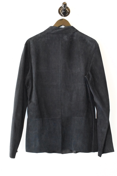 Black Suede Giorgio Armani Suede Jacket, size M