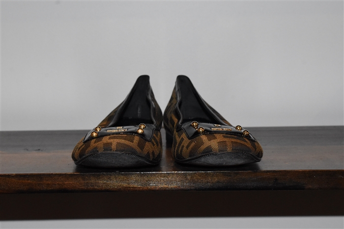 Monogram Fendi Ballet Flats, size 10