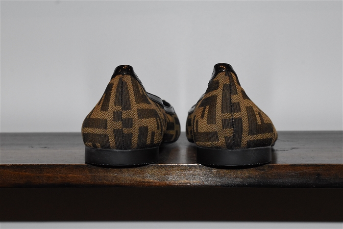 Monogram Fendi Ballet Flats, size 10