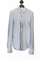 Blue Stripe Boglioli Button Shirt, size M