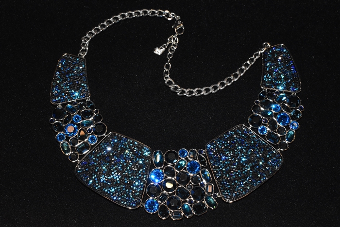 Silver Swarovski Necklace, size O/S