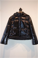 Shiny Black MSGM Puffer Jacket, size 2