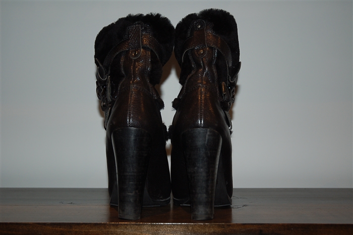 Black Leather Stuart Weitzman Ankle Boots, size 7.5