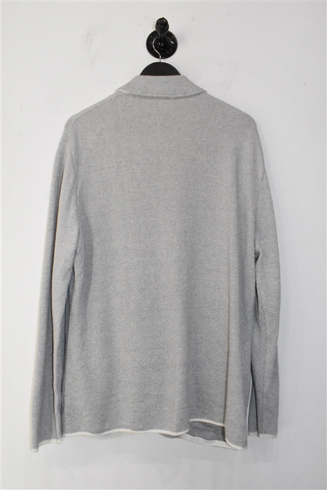 Pale Gray Maurizio Baldassari Sweater Jacket, size 2XL