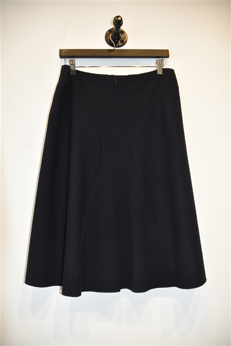 Navy Jil Sander A-Line Skirt, size 10