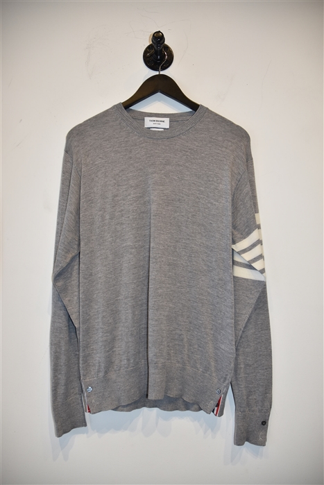 Heather Gray Thom Browne Pullover, size L