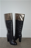 Black Leather Diane von Furstenberg Boots, size 8