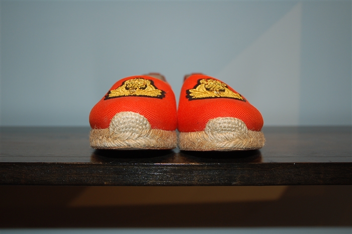 Bright Orange Christian Louboutin Espadrilles, size 7