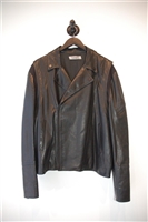Black Leather Public School Leather Jacket, size XL