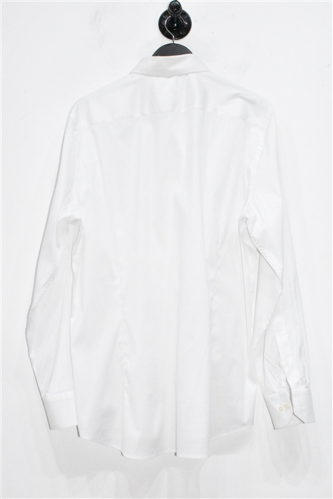 Bright White Emanuel Berg Button Shirt, size XL