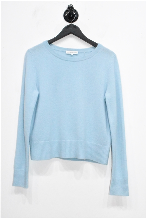 Powder Blue White + Warren Cashmere Sweater, size L