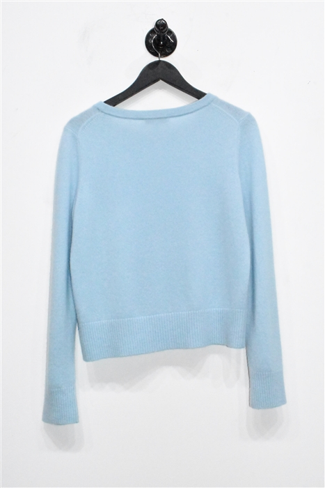 Powder Blue White + Warren Cashmere Sweater, size L