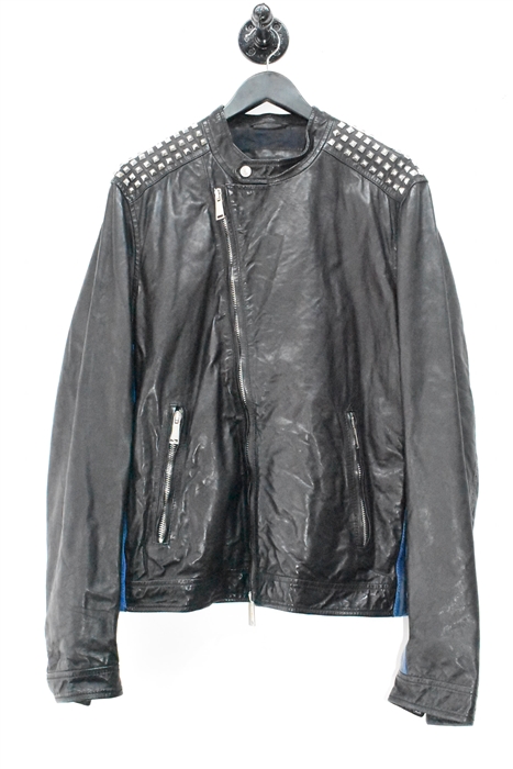Black Leather DSquared2 Leather Jacket, size XL