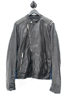 Black Leather DSquared2 Leather Jacket, size XL
