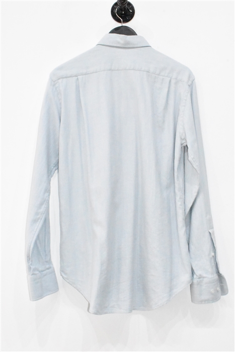 Ice Blue Loro Piana Button Shirt, size M
