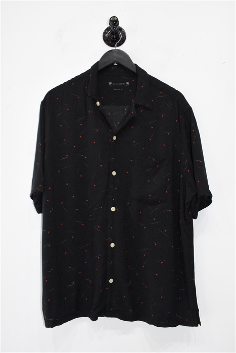 Black All Saints Cuban Shirt, size L