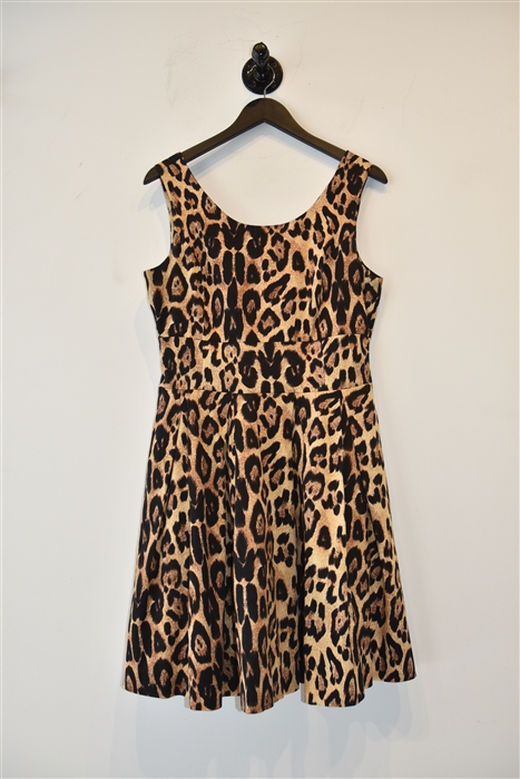 Animal Print Pink Tartan A-Line Dress, size 6
