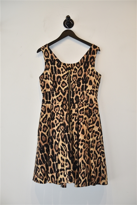 Animal Print Pink Tartan A-Line Dress, size 6
