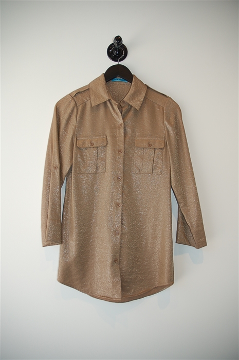 Powdered Cocoa Alice + Olivia Button Shirt, size S