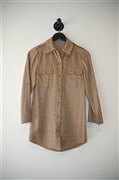 Powdered Cocoa Alice + Olivia Button Shirt, size S