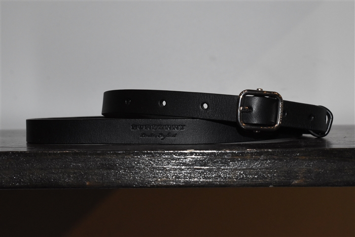 Black Leather Burberry Belt, size XL