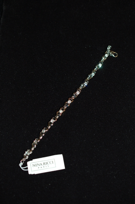 Rhodium Nina Ricci Bracelet, size O/S