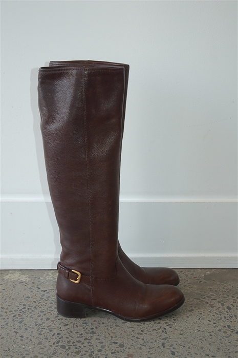 Dark Leather Prada Boots, size 9