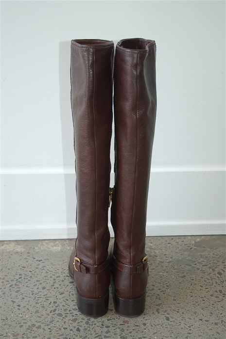 Dark Leather Prada Boots, size 9