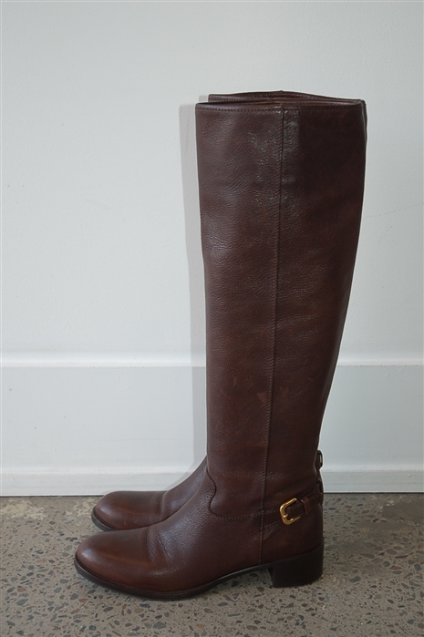 Dark Leather Prada Boots, size 9