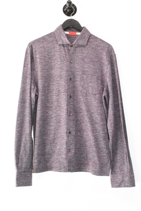 Dusty Plum Isaia Button Shirt, size L