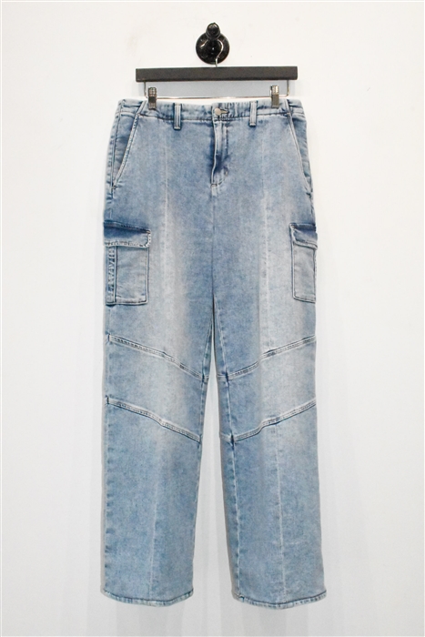 Faded Denim L'Agence Wide-Leg, size 30