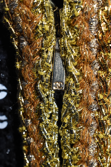 Sparkly Black Chanel Flared Skirt, size 6