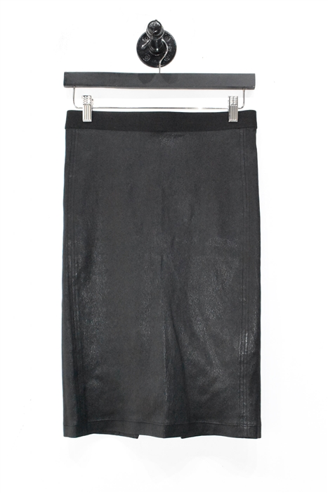 Black Leather Helmut Lang Pencil Skirt, size 2