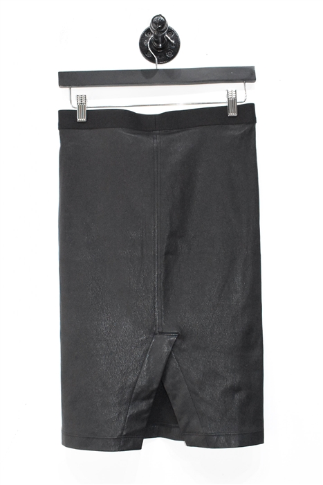 Black Leather Helmut Lang Pencil Skirt, size 2