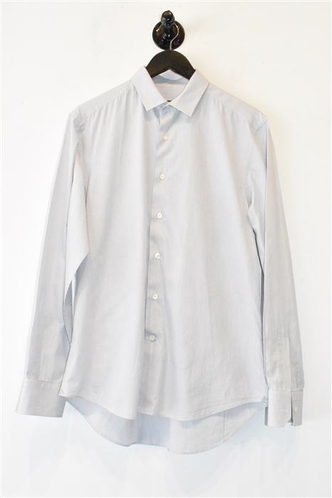 White Stripe Lanvin Button Shirt, size L