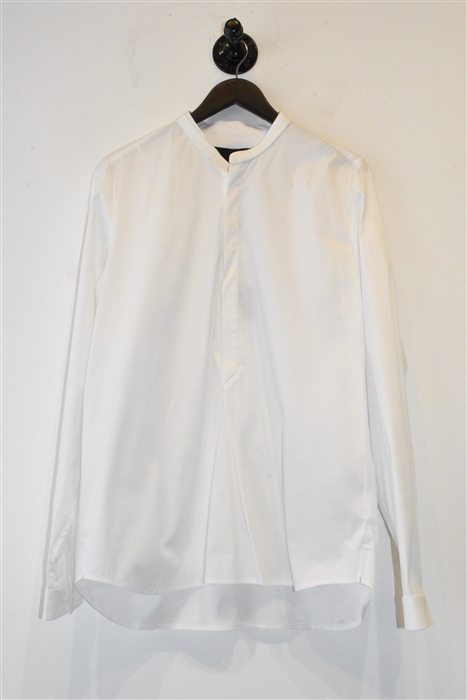 Crisp White Juun J Pullover Shirt, size L